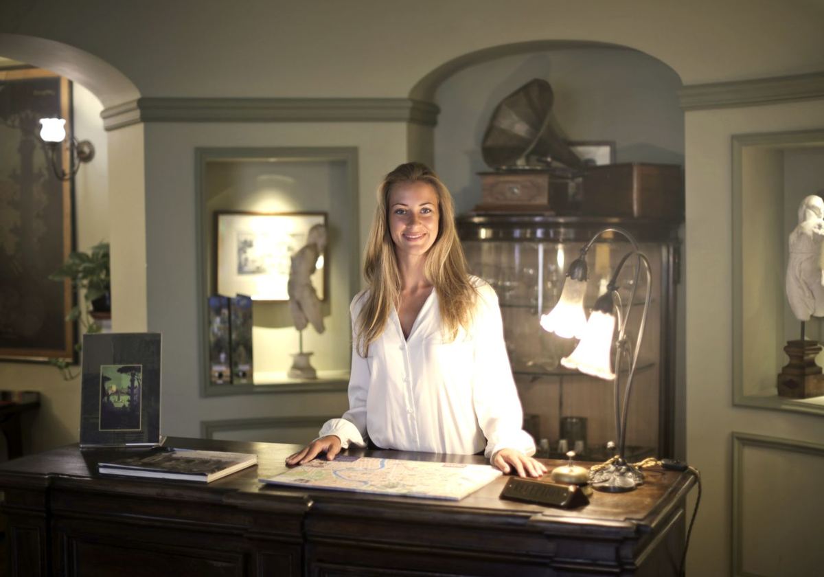 A welcoming front desk